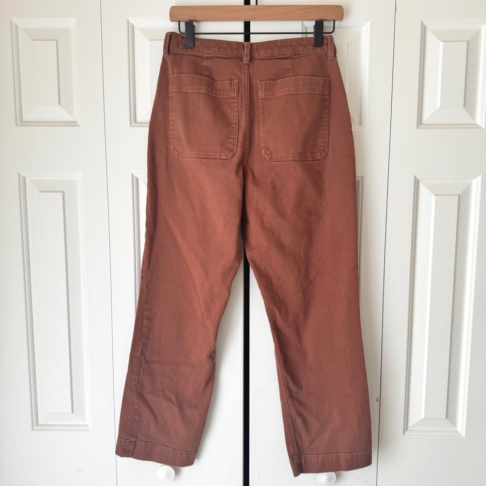 Quince Ultra-Stretch 24/7 Smart Chino Pants Rust Brown Straight Leg Size 4 - Picture 2 of 4
